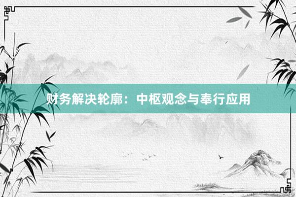 财务解决轮廓：中枢观念与奉行应用