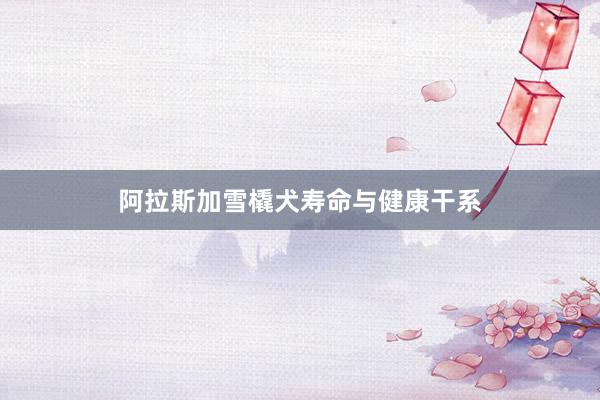 阿拉斯加雪橇犬寿命与健康干系